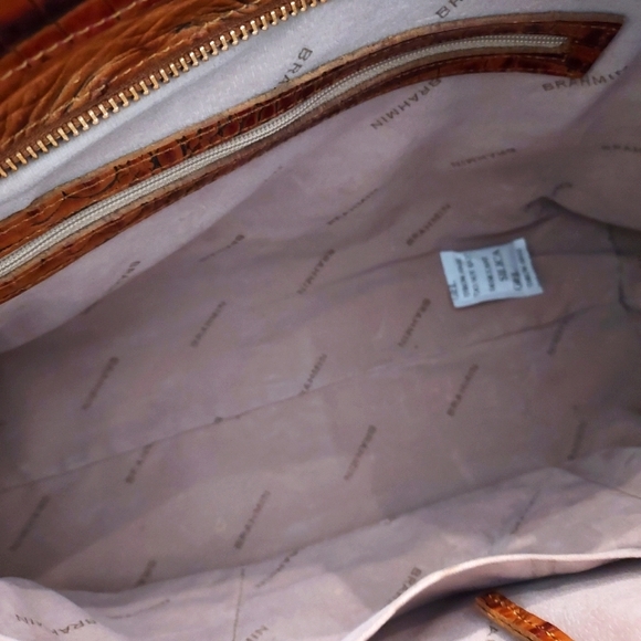 Brahmin Melbourne Debra Croc Embossed Satchel: NWT & Dustbag. - Picture 13 of 15